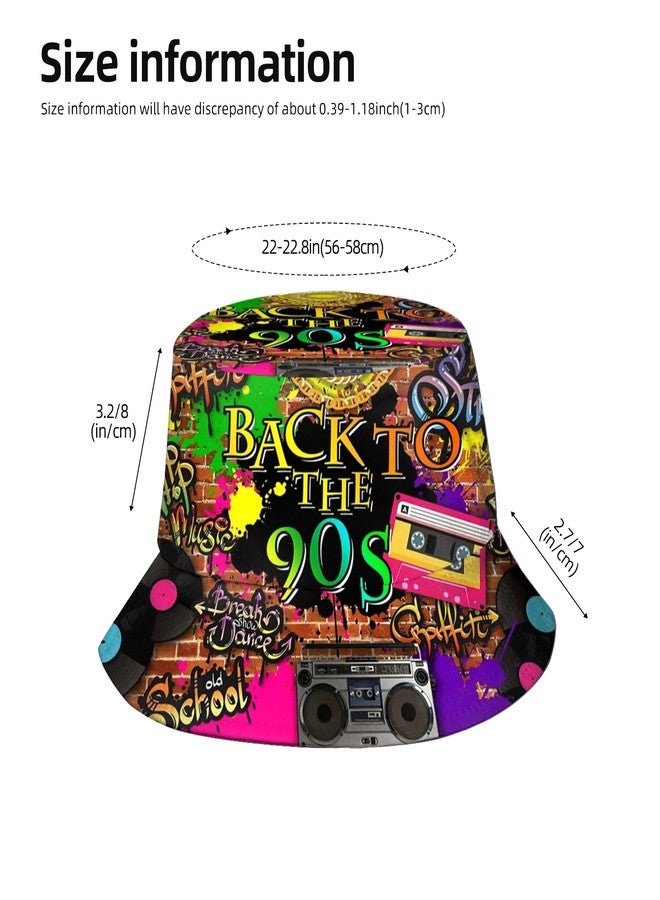 Cuiliqun 90s Outfit for Women Men, Fashion Retro 90s Bucket Hat Outdoor Packable Sun Cap Rave Accessories Fisherman Hats for Women Men - Image 2